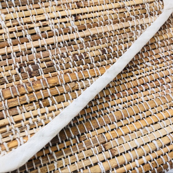 VINTAGE CASUAL CORNER BAMBOO/COTTON CLUTCH 13”x7” - Picture 4 of 7